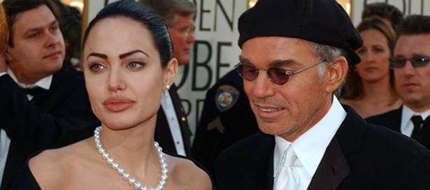 Actress Angelina Jolie (L) and her husband Billy B