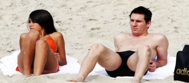 Lionel Messi and Girlfriend Sun in Brazil