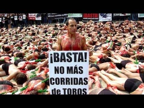 Како мексиканците портестираат против борбите со бикови?! Крваво би рекле! :)))