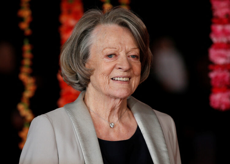 FILE PHOTO: Actress Maggie Smith arrives at the Royal Film Performance and World Premiere of the film, "The Second Best Exotic Marigold Hotel", at Leicester Square