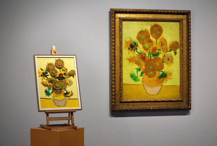 Dutch museum unveils LEGO brick version of Van Gogh's Sunflowers painting